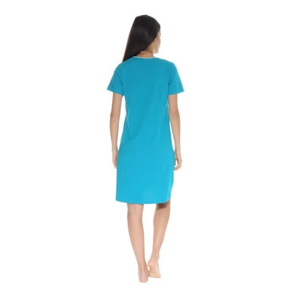 Yömekko - Madeline - 4101 - 100% Puuvillaa - Lyhyet Hihat - Kukkaprintti Blå 38