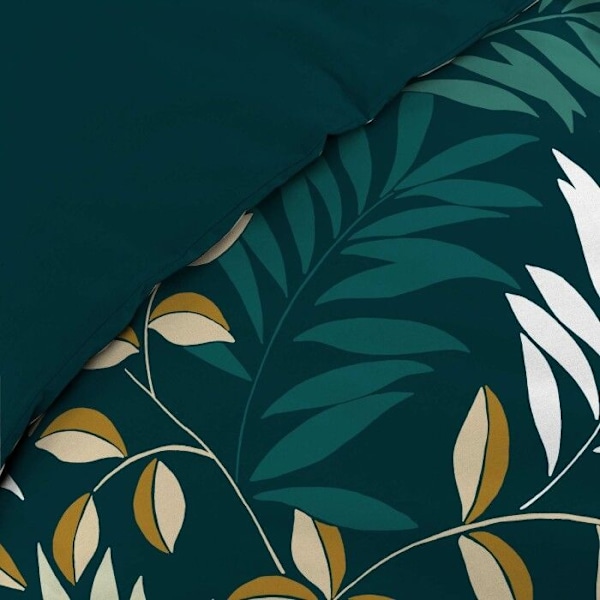 Houssetæppe 240 x 220 cm bomuld 57 tråde + 2 pudebetræk Nelida Blå