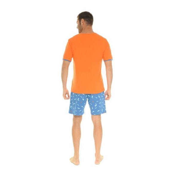 Pyjamakostym - Winston - 5859 - Kol tunisien - Tropiskt tryck - 100% bomull Orange jag