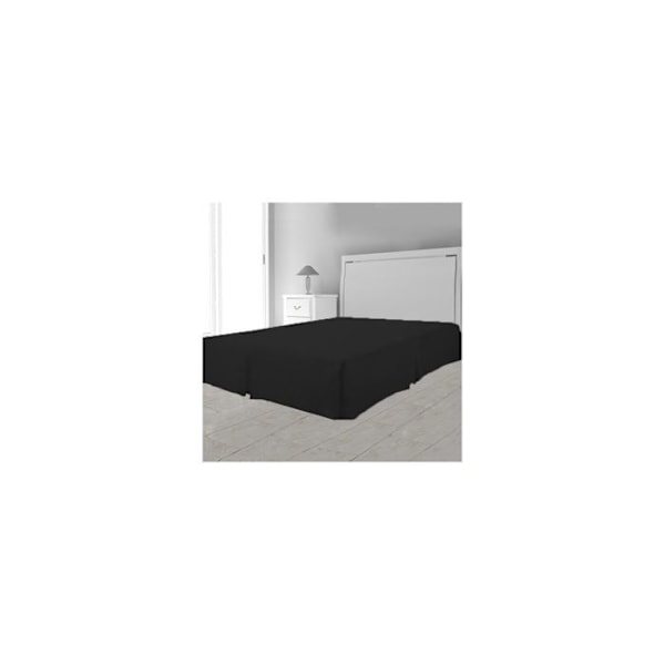 Cache sommier plateau 3 plis 140 x 190 cm - Forskellige farver - Sort Svart