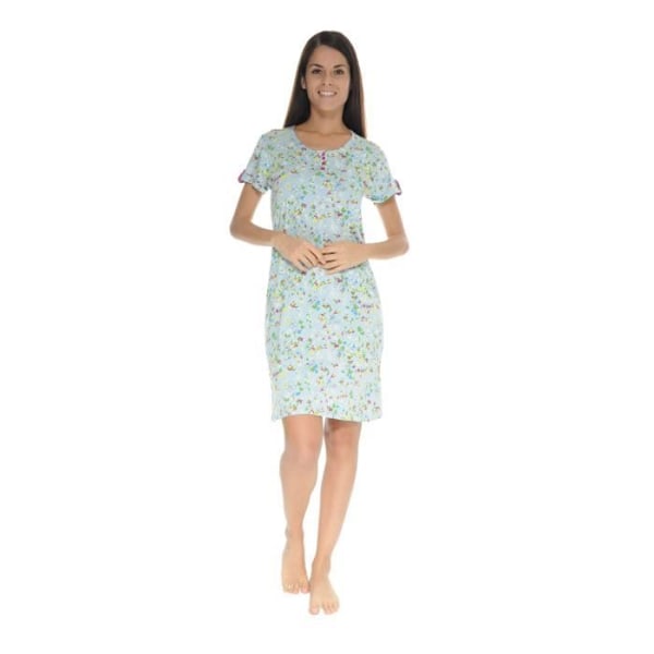 Nattlinne - Myrielle - 3983 - Blommönstrad - Flytande Material - 90 cm Blå 38