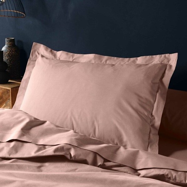Sängynpäällinen suorakulmainen 50x70 cm - 100% puuvilla - Vaaleanpunainen Rosa