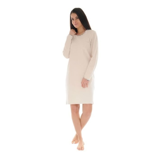 Nattlinne - CHRISTIAN CANE - CIDONIE - Beigeficka broderi - 100% bomull - Kvinna Beige 50