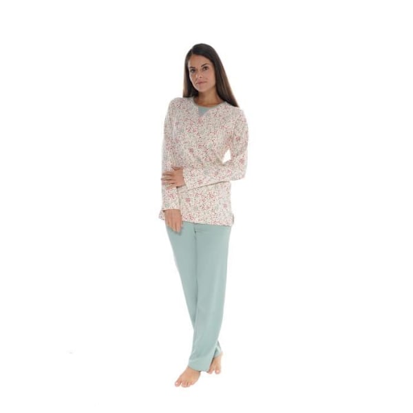 Pyjama - Julieta - 3021 - Interlock-kangas - Eläinkuosilla - 100% Puuvilla Ecru 50