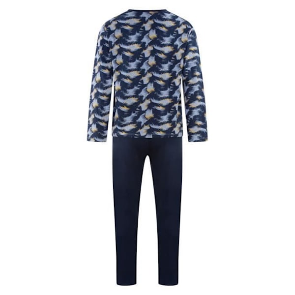 Lång pyjamas i bomull Christian Cane Blå - Vuxen - Unisex Mörkblå, himmelsblå, gul M