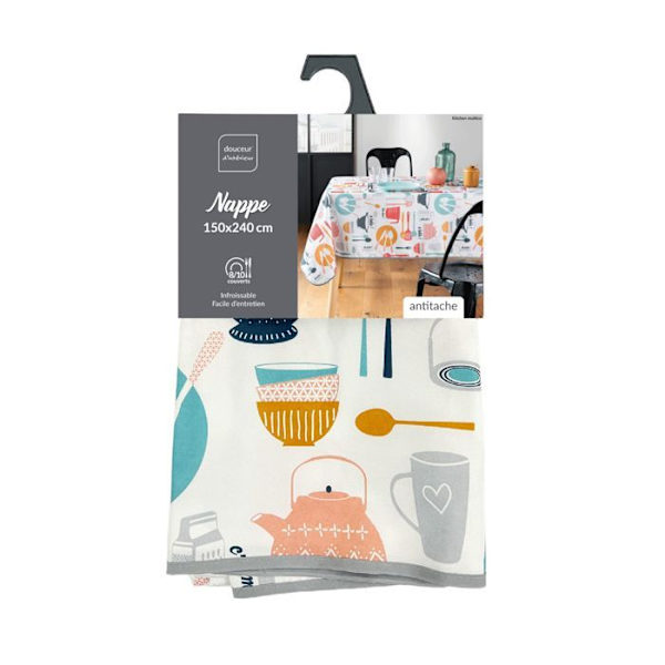 Nappe antitache rektangulær 150x240 cm - Køkkenredskaber - Multifarvet Flerfärgad