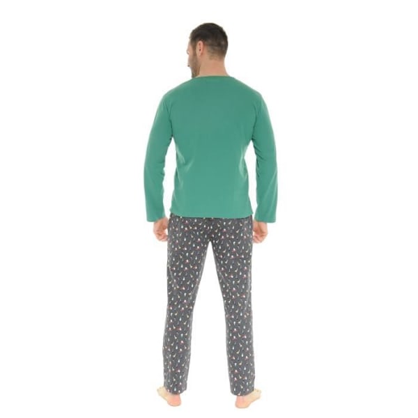 Pyjamas Længde - CHRISTIAN CANE - DURALD - Grøn - Mand - Tunisisk Krave - Elastisk Bælte Grön M