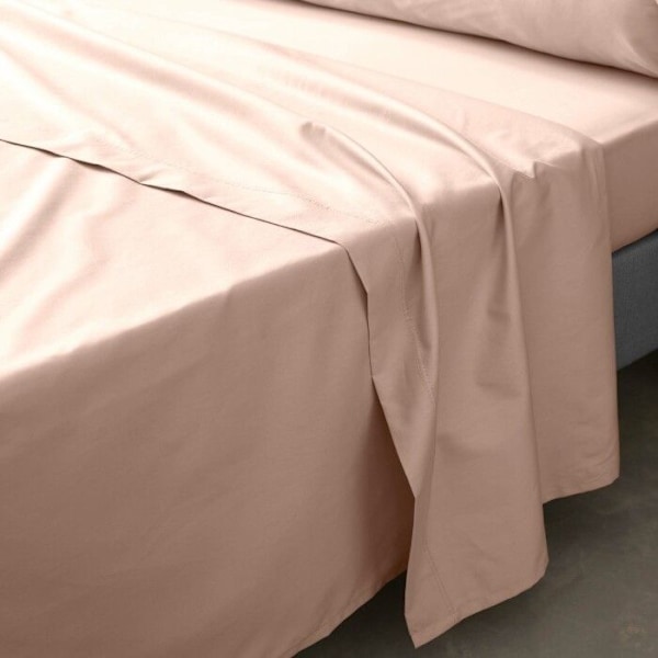 Drap Plat - Percaline - 240x300cm - Farve Nude - 100% Bomuld - Oeko-Tex Standard 100 Naken