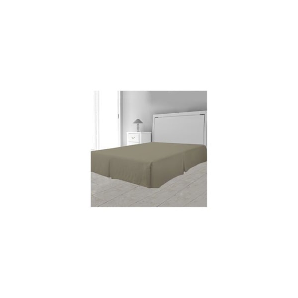 Cache somier plade 3 lag 140 x 190 cm - Forskellige farver - Taupe Mol