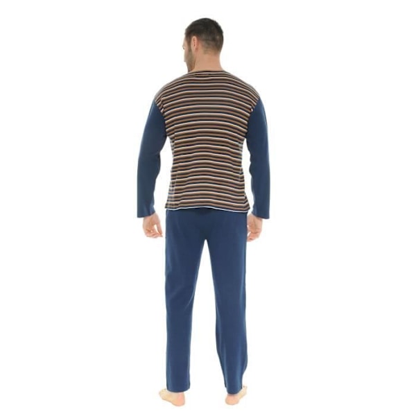 Pitkät Pyjama Miesten - CHRISTIAN CANE - DARIUS - Tumma Sininen - 100% Puuvilla Blå M