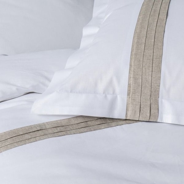 Sängkläder - Märke - Påslakan 240x220cm - Vanligt vit - Linnefinish - Mjuk att ta på Vit