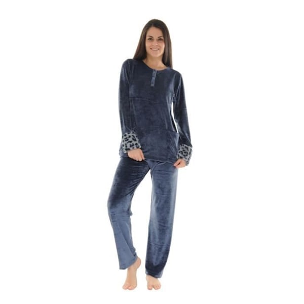 Sininen Ambre Pitkä Pyjama - Pilus - Ambre Malli - Sininen Kivimäinen - Naisille - Aikuisille Blå 44