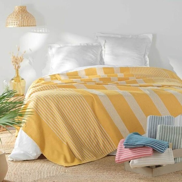 Duvetöverdrag 1 person 180 x 220 cm bomull/polyester vävd adele Curry Curry