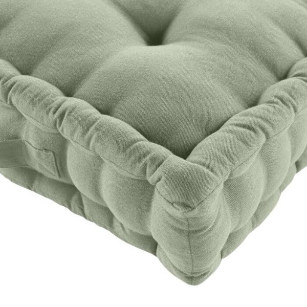 Gulvpude 50 x 50 x 10 cm genbrugt bomuld/polyester grs twily Salvie Salvia