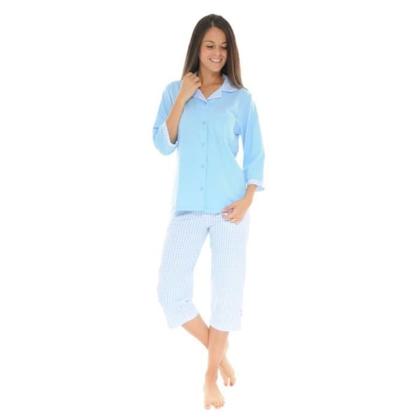 Pyjamakort Blå Vianelle Pyjamakort 6190 Blå 44