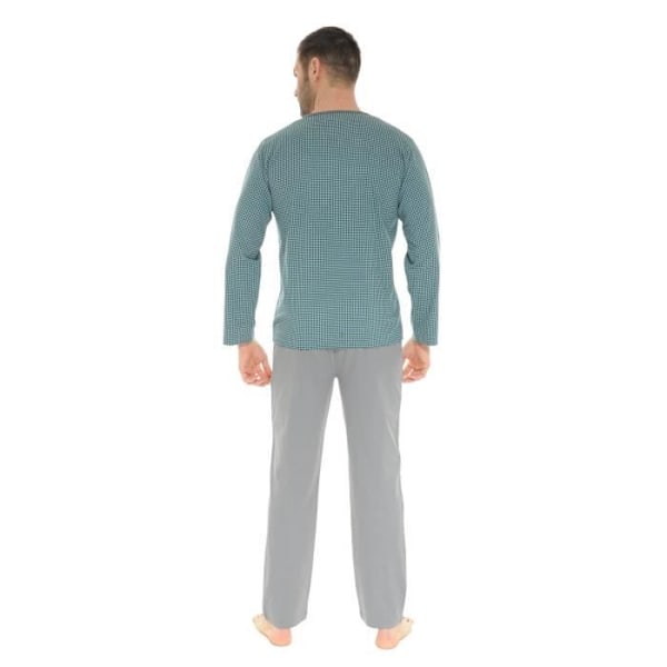 Pyjama Pitkät Miehet Delmont - Christian Cane - Tunisiapaita - Tummanharmaa - 100% Puuvilla Grå M