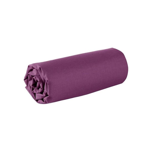 Drap housse - 90 x 200 cm - 100% bomuld - 57 tråde - Frankrig - Blomme Plommon