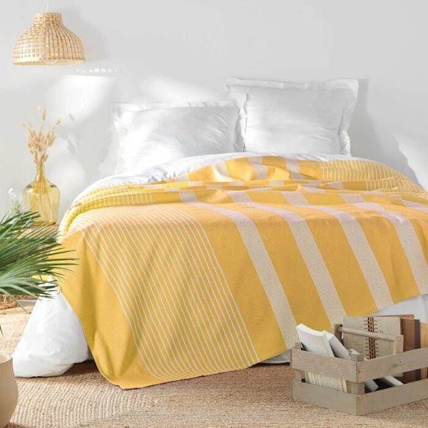 Duvetöverdrag 1 person 180 x 220 cm bomull/polyester vävd adele Curry Curry