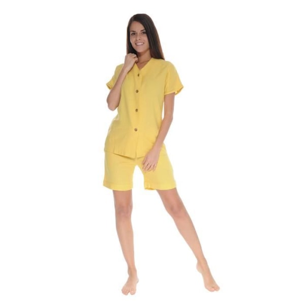 Pyjamasæt - Olympie - 4356 - Gylden gul - 55% Linned - 45% Viskose Gul 38
