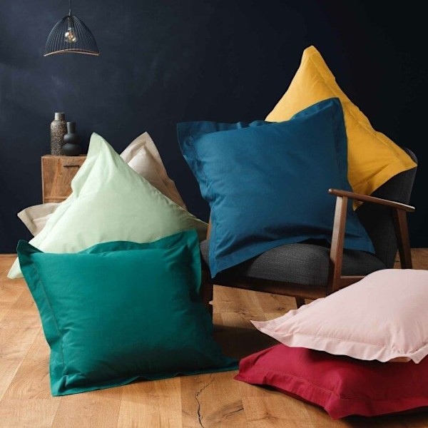 Tyynynpäällinen - 100% puuvillaa - Valkoinen - 63x63 cm - Konepestävissä - Yksivärinen Vit