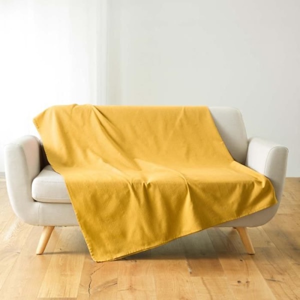 Rullede tæppe - INDERLIG BLØDHED - Lucile Sennep - 220 x 240 cm - Syntetisk - Klassisk currygul