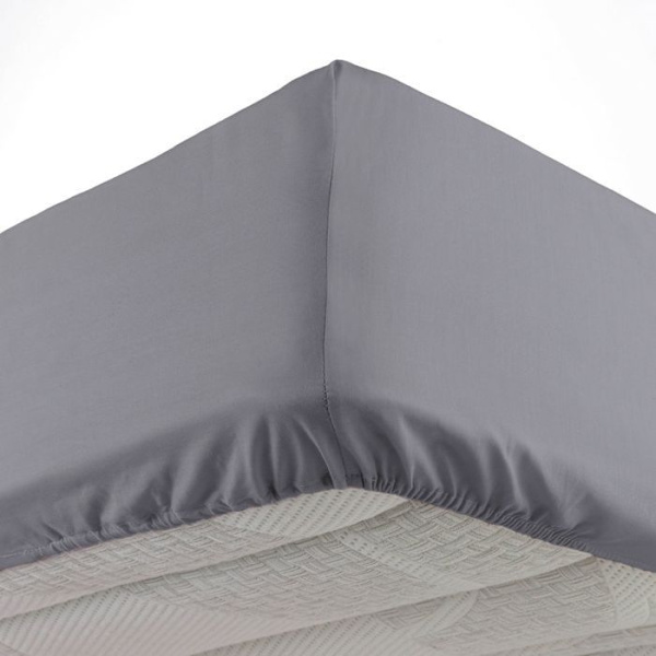 Patja­suojus - 90 x 190 cm - Suuri myssy - 57 langat - Yksi väri - Harmaa Grå