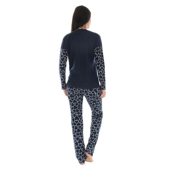 Långblå pyjamas med hjärtan Pyjamas Lång 7178 Blå 40