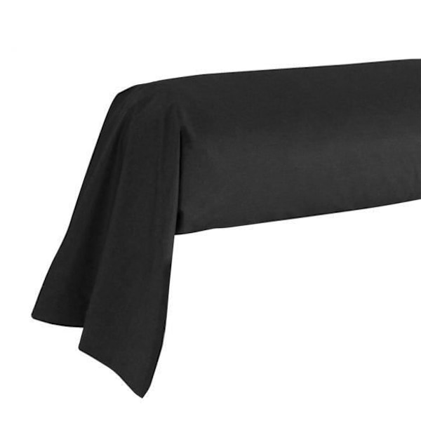Pudebetræk - Fremstillet i Frankrig - 43 x 185 cm - 100% bomuld - 57 tråde - Sort Svart