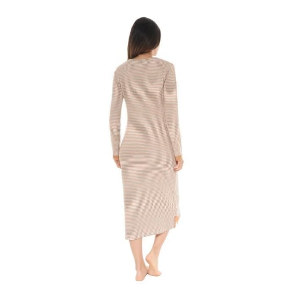 Nattlinne - Rosie - 5259 - Randig Mönster - V-ringning i Spets - Längd 115 cm - 44