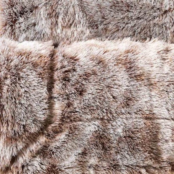 Plaid med pels effekt - 180 x 220 cm - Cocooning - Brun