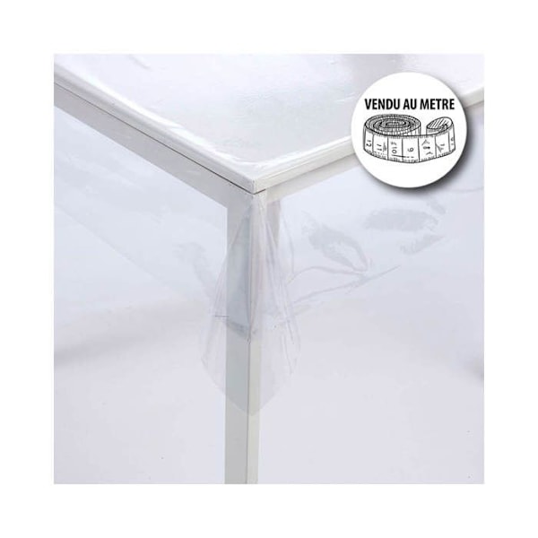 Läpinäkyvä kristalli metrissä - Leveys 140 cm - 0,50 mm - Läpinäkyvä Transparent