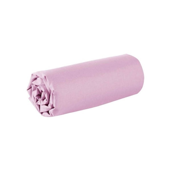 Drap housse - 180 x 200 cm - 100% bomuld - 57 tråde - Frankrig - Rosa Plommon