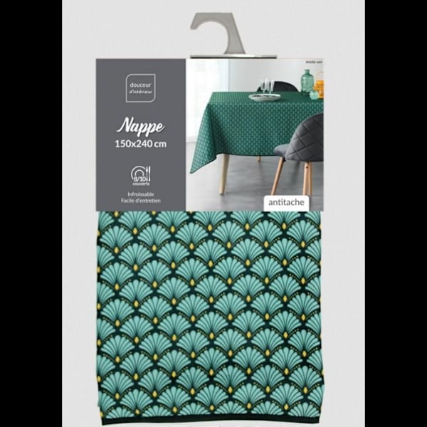 NAPPE SUORAKAIDE 150 x 240 CM POLYESTERI TULOSTETTUNA ARTCHIC VIHREÄ