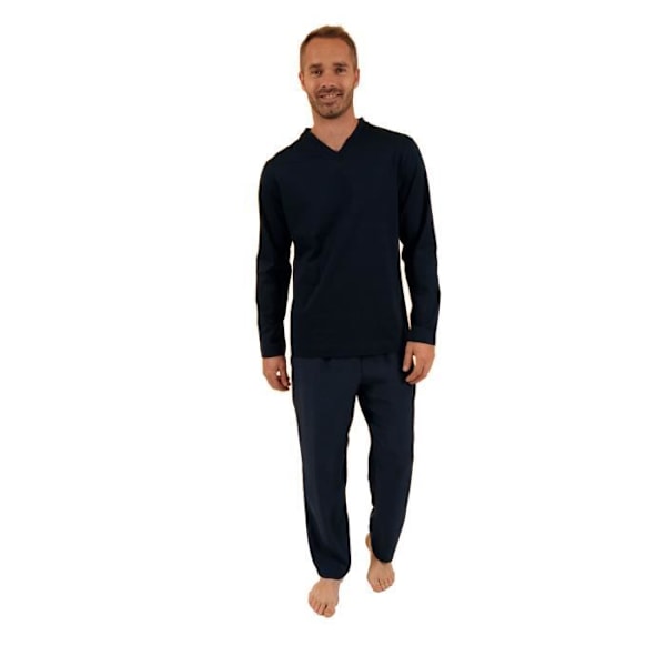 Pyjamat - PILUS - Jaipur - Pitkähihainen T-paita - 100 % silkkiä - Tyylikäs ja rento Blå jag