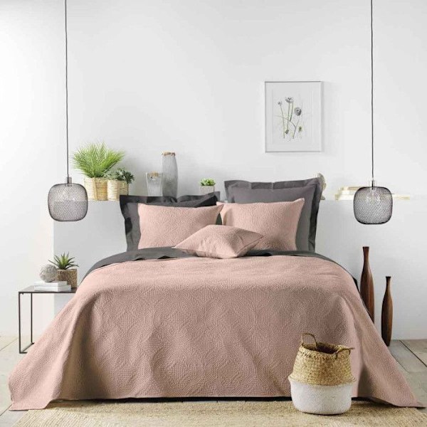 Sengetæppe - PARIS PRIX - Romane - 220x240cm - Rosa - Mikrofiber Rosa
