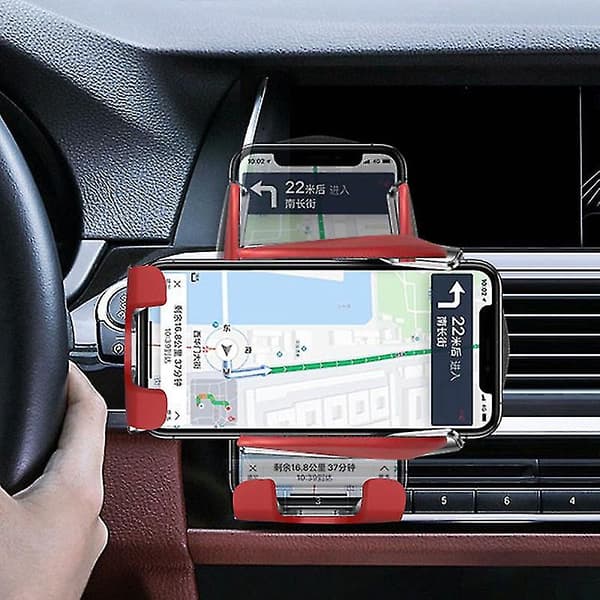 Smart Bil Trådløs Oplader Automatisk Sensor Telefonholder (Sort)