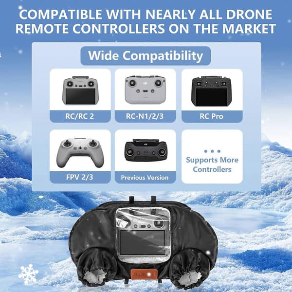 STARTRC Universal Drone Fjernbetjening Vinter Varme Handsker (Sort) Black