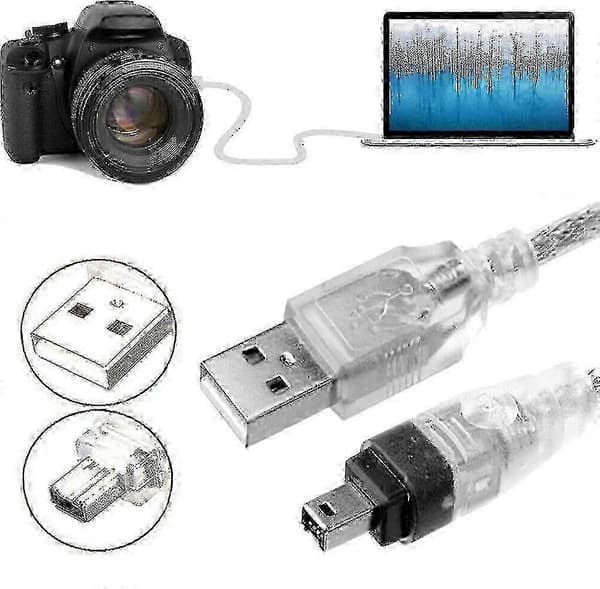 Mini DV til PC-kabel - USB-dataoverførsel Firewire IEEE 1394-kabel til HDV-videokamera
