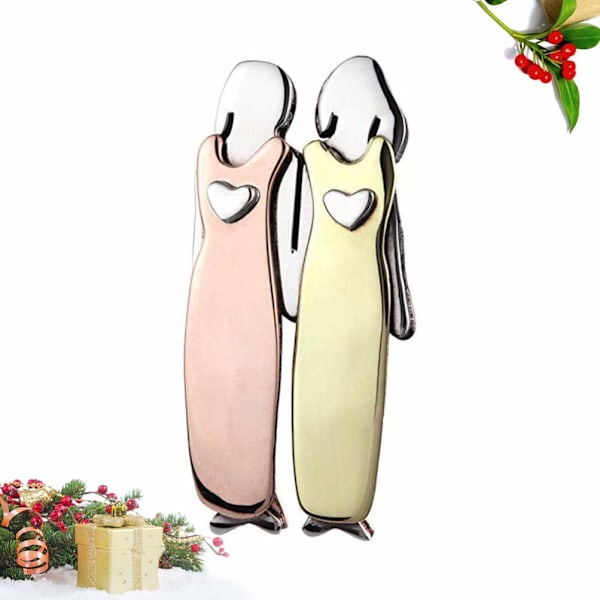 Alloy Sister Broschnål Set: 2 Systrar Klädnål Systerskap Brosch Legering Tröja Slagstift Brosch för Handväska Tröja