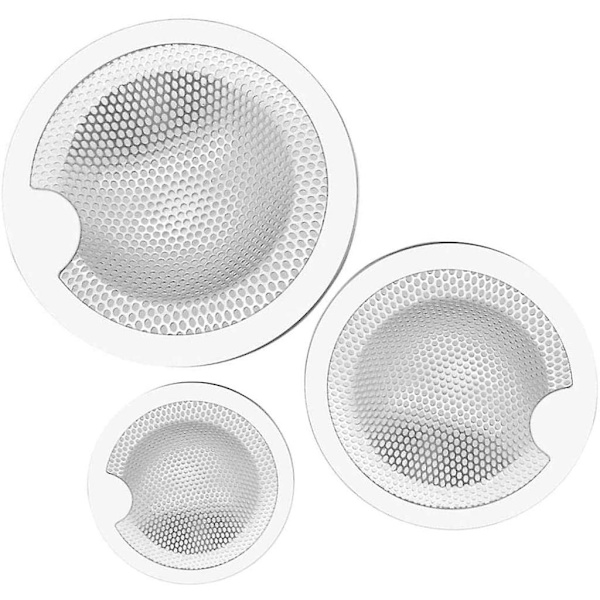 Ruostumattomasta teräksestä valmistettu viemärisihti, lavuaarin sihti, suihkun hiussihdin, ammeen hiuspyydin, 2 kpl (10 cm)