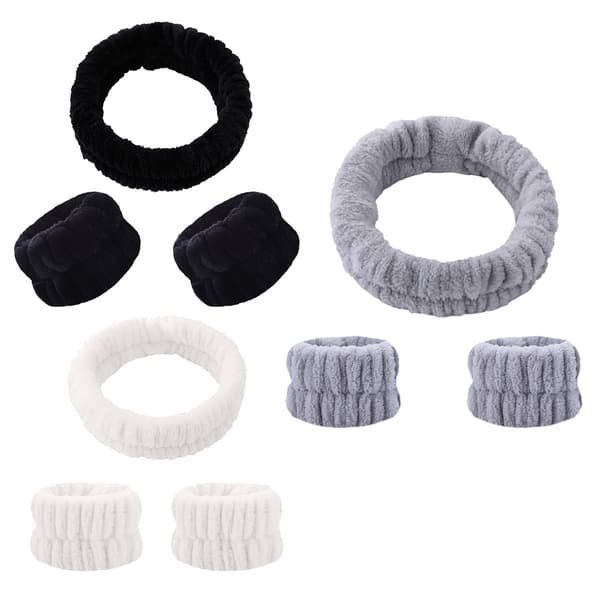 3-pakning Gjenbrukbart Spa Hodebånd & Armbåndsett