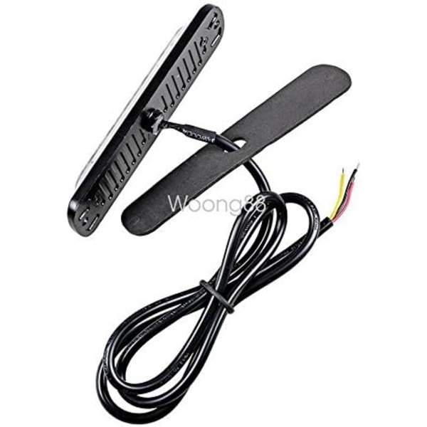 6 LED 18W Gul Ultra Tynd Undervogns Nødblink Hazard Strobe Advarselslys Strip til 12V - 24V Bil, Sikkerheds Blinkende Beacon 6 LED Yellow