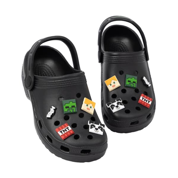 Minecraft Charm Clogs 2 Svart Black 2 UK