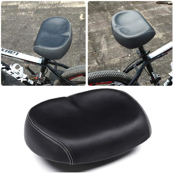 Næsefri, komfortabel bred cykelsadel med polstret Memory Foam pude til de fleste cykler