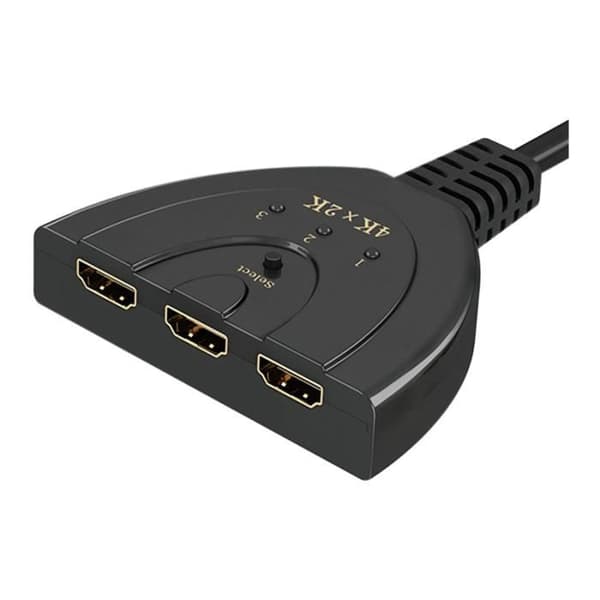 HDMI-bryter - SODIAL - 4K - 3 porter - Støtter 3D