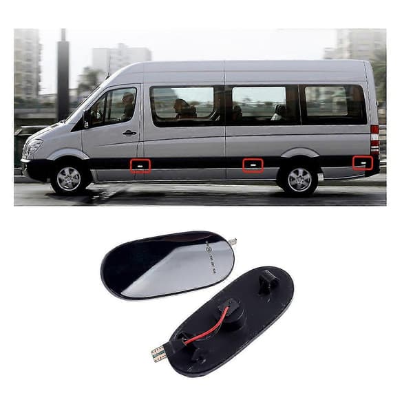 6X LED Dynamisk Side Marker Blinklys Indikator Lampe til Sprinter W906 2006-2018 2006-2016 Black
