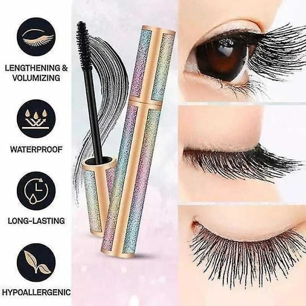 4d Silk Fiber Vipper Tyk Forstørrende Mascara