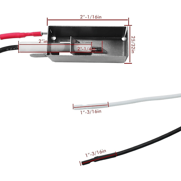 Piezo-sytyttimen vaihto sarja - Mensi Piezo-sytytin Weber-grilleihin