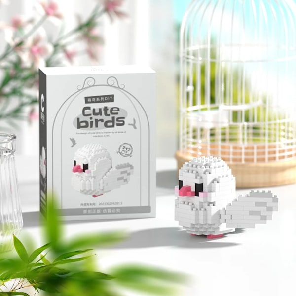 Mini Byggeklodser 3D Fugleserie Sød Papegøje Model Klodser som Bordpynt Legetøj 8920