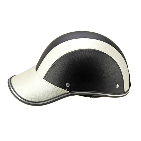 Motorcykel Halvhjälm Keps Halvhjälm Elcykel Scooter UV-skydd Säkerhetshjälm 54-60cm Silver Silver